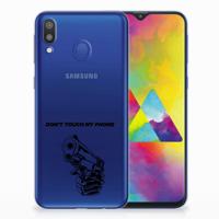 Samsung Galaxy M20 (Power) Silicone-hoesje Gun Don't Touch My Phone - thumbnail
