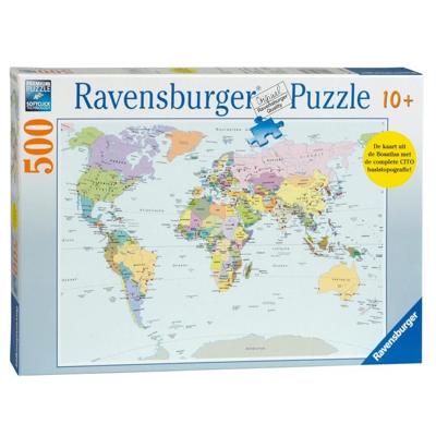 Ravensburger puzzel Wereldkaart 500pc