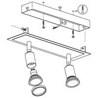 Eglo LedspotSarria 2-lichts wit - 94959 - thumbnail