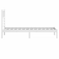 Bedframe zonder matras massief grenenhout wit 75x190 cm - thumbnail