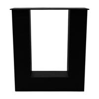 Stalen U tafelpoot zwart 38 bij 8 cm en hoogte 43 cm (8 x 8 cm) - 2 stuks - thumbnail