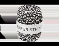 Papierkoord zwart/wit 50m - thumbnail
