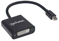 Manhattan 152549 Actieve Mini DisplayPort Mannelijke naar DVI-I Dual Link Female Vrouwelijke Zwart - thumbnail