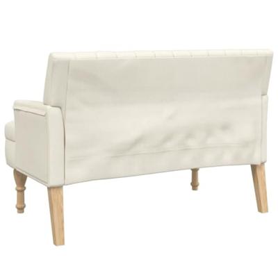 Bankje met kussens 113x64,5x75,5 cm linnen