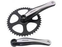 Miranda crankset beta1 plus 46 tands 3/32 blad staal crank alu zwart - thumbnail