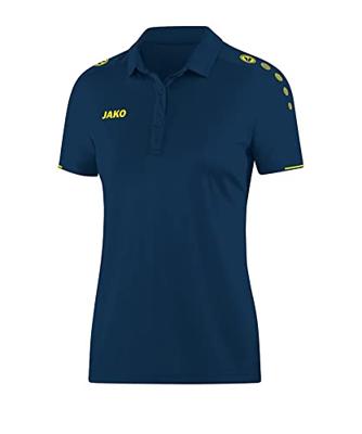 JAKO 6350D Polo Classico Dames - Nachtblauw/Citroen - 44