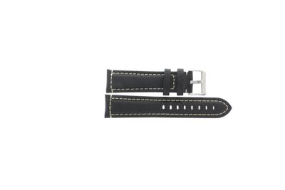 Horlogeband Universeel 393.01.22 Leder Zwart 20mm