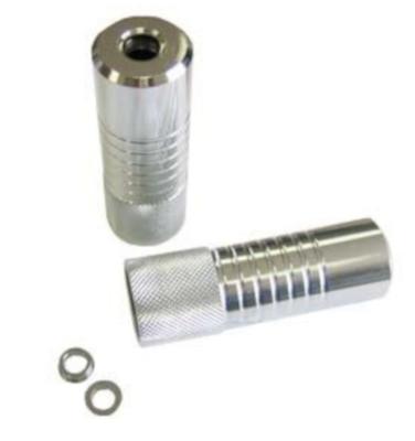 VWP axle pegs bmx 38mm 10/14mm z/draad zilver (steps)