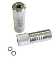 VWP axle pegs bmx 38mm 10/14mm z/draad zilver (steps) - thumbnail