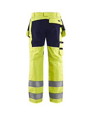 Blaklader 155218113389C44 werkbroek met stretch, High Vis geel/marineblauw, maat C44