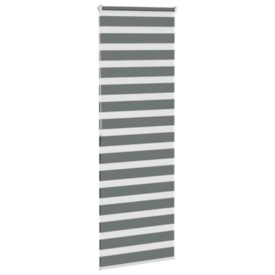 VidaXL Zebra rolgordijn 80x200 cm stofbreedte 75,9 cm donkergrijs VidaXL Zebra rolgordijn 80x200 cm stofbreedte 75,9 cm donkergrijs