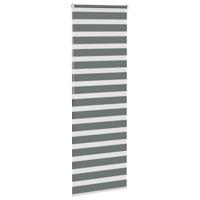 VidaXL Zebra rolgordijn 80x200 cm stofbreedte 75,9 cm donkergrijs - thumbnail
