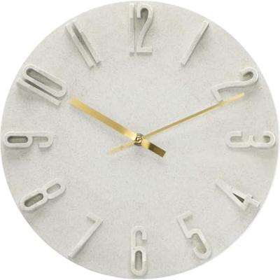Hama Wandklok Corfu met 3D Cijfers 30 cm Beige/Goud