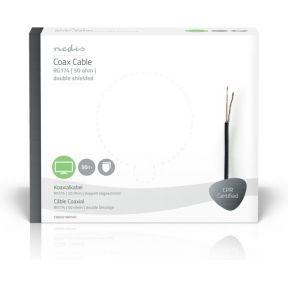 Coaxkabel | RG174 | 50,0 m | Zwart