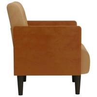 Fauteuil met armleuningen 55 cm fluweel bruin - thumbnail