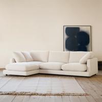 Kave Home 4-zits Loungebank 'Gala' Links, Chenille, kleur Beige - thumbnail