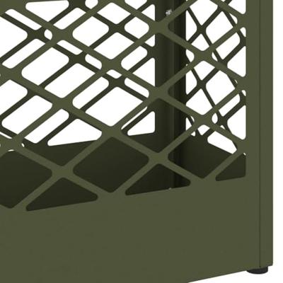 VidaXL Paraplu standaard olijfgroen 28 x 12 x 41 cm staal VidaXL Paraplu standaard olijfgroen 28 x 12 x 41 cm staal