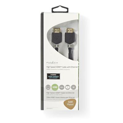 Nedis CVBW34000AT10 High Speed Hdmi-kabel Met Ethernet Hdmi-connector - Hdmi-connector 1,0 M Antraciet - thumbnail