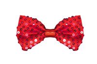 Strikje pailletten luxe rood - thumbnail