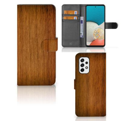 Samsung Galaxy A53 | Book Style Case | Donker Hout