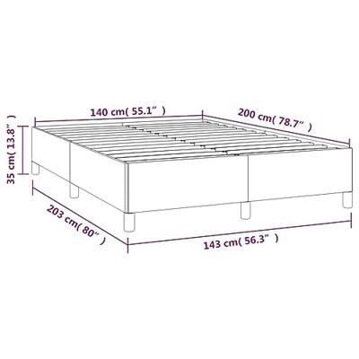 Bedframe zonder matras stof zwart 140x200 cm