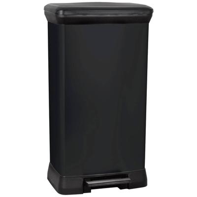 Curver Deco bin metalics 246364 Afvalbak 50 l (b x h x d) 390 x 720 x 290 mm Zwart 1 stuk(s) Curver Deco bin metalics 246364 Afvalbak 50 l (b x h x d) 390 x 720 x 290 mm Zwart 1 stuk(s)