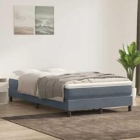Boxspring zonder matras fluweel donkergrijs 120x210 cm - thumbnail