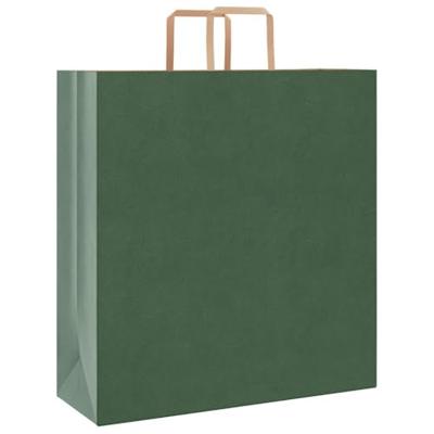 VidaXL Papieren zakken 250 st met hengsels 45x17x48 cm groen