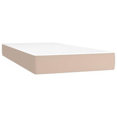 Pocketveringmatras medium 80x200x20 cm kunstleer cappuccinokleurig