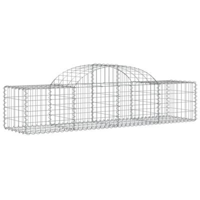 VidaXL Schanskorf gewelfd 200x50x40/60 cm gegalvaniseerd ijzer VidaXL Schanskorf gewelfd 200x50x40/60 cm gegalvaniseerd ijzer