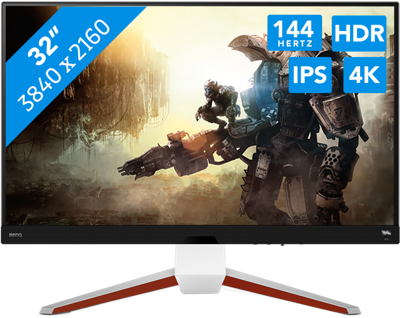 BenQ MOBIUZ EX3210U 4K Gaming Monitor (32 inch, IPS, 144 Hz, 1ms, HDR 600, HDMI 2.1, 48 Gbps volledige bandbreedte, VRR compatibel voor PS5, afstandsbediening)