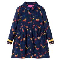 VidaXL Kinderjurk met lange mouwen 140 marineblauw - thumbnail