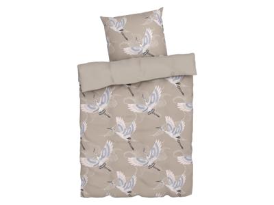 LIVARNO home Satijnen dekbedovertrek 140 x 200 cm (Kraan/beige) LIVARNO home Satijnen dekbedovertrek 140 x 200 cm (Kraan/beige)