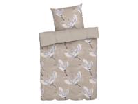 LIVARNO home Satijnen dekbedovertrek 140 x 200 cm (Kraan/beige) - thumbnail