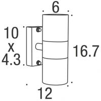 Buitenlamp koper up & down &apos;Tin&apos; Nordlux gevelverlichting IP54 - thumbnail
