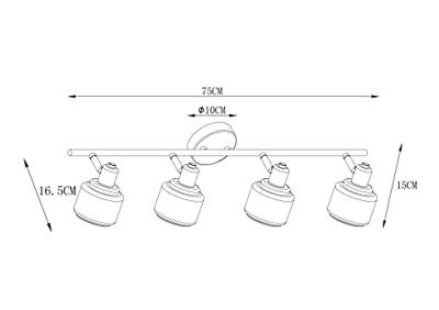 Lucide BJORN - Plafondspot - 4xE14 - Mat Goud / Messing Lucide BJORN - Plafondspot - 4xE14 - Mat Goud / Messing