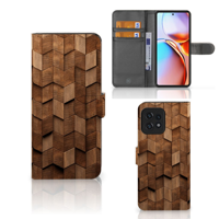 Book Style Case voor Motorola Edge 40 Pro Wooden Cubes - thumbnail