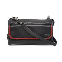 Berba Schoudertasje Soft Zwart-Rood - thumbnail