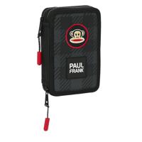 Schooletui met Accessoires Paul Frank Campers Zwart 12.5 x 19.5 x 4 cm (28 Onderdelen) - thumbnail