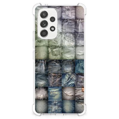 Anti Shock Bumper Case Samsung Galaxy A53 5G Spijkerbroeken Anti Shock Bumper Case Samsung Galaxy A53 5G Spijkerbroeken