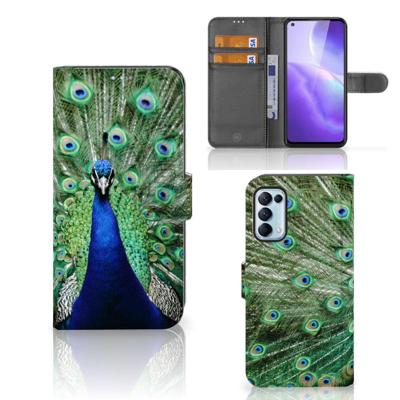 OPPO Find X3 Lite | Telefoonhoesje | Met pasjeshouder | Pauw