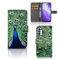 OPPO Find X3 Lite | Telefoonhoesje | Met pasjeshouder | Pauw - thumbnail