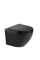 QeramiQ Cyclone Wandclosetpack - 37x52cm - diepspoel - cycloneflush - spoelrandloos - softclose zitting - mat zwart 1936845 - thumbnail