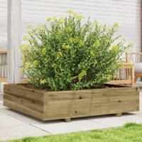 Plantenbak 100x100x26,5 cm gempregneerd grenenhout - thumbnail