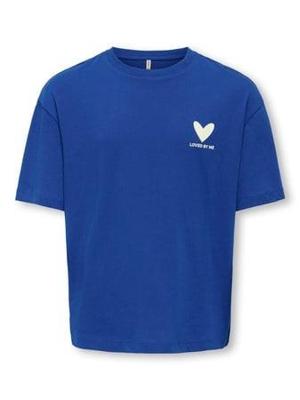 Kids ONLY winter top meisjes - blauw - KogEllie - oversize fit, korte mouw