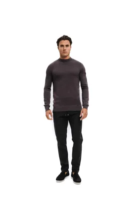 Malelions Knitted Crewneck Mm3-aw25-05 Trui 696 Mulch Brown
