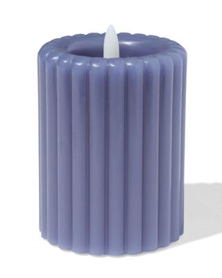 HEMA Led kaars ⌀7.5x10cm ribbel blauw (blauw)