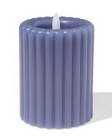 HEMA Led kaars ⌀7.5x10cm ribbel blauw (blauw) - thumbnail