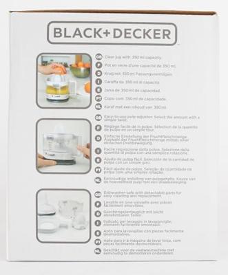 Elektrische juicer Black & Decker BXCJ25E Wit Grijs 25 W 350 ml - thumbnail