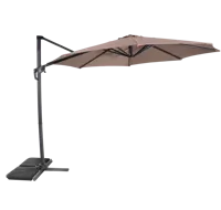 Grote Zweefparasol Libra Taupe 3m van Lesli Living - thumbnail